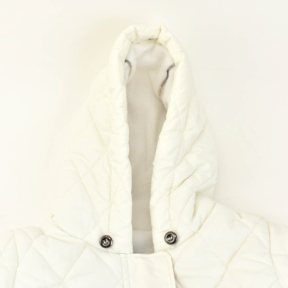BURBERRY White & Nova Check Logo, Hooded Coat - Picture 2 of 8